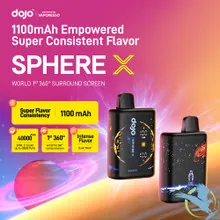 DOJO Sphere X Powered By Vaporesso 40K Puffs 20ML Disposable Device With 360° Surround Screen - Display of 5 (MSRP $25.00 Each)