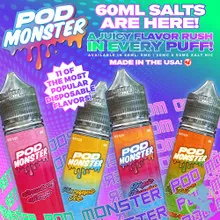 Pod Monster Synthetic Nicotine Salt E-Liquid 60ML (MSRP $24.99)
