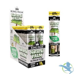 King Palm Green Leaf Mini Palm Tube Rolls 1G - Pack of 1 - Display of 30 Packs