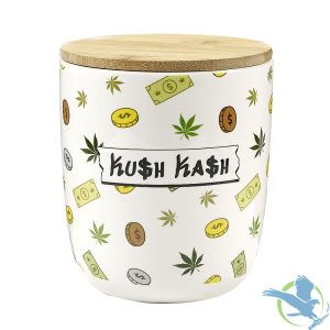 Kush Kash Large Ceramic Stash Jar Canister by Fashioncraft