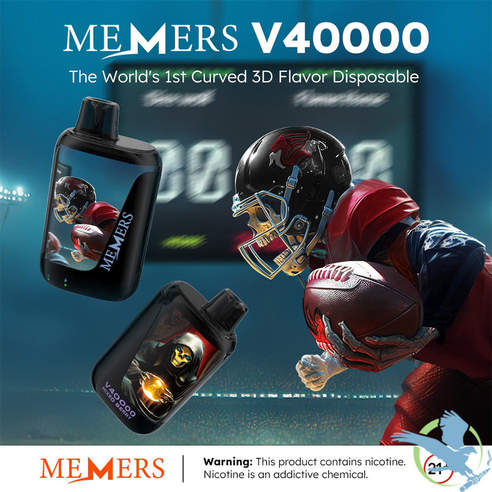 Memers V40000 Puffs 15ML Disposable Device With Color-Switching & 3D Effect Screen - Display of 5 - Image 2