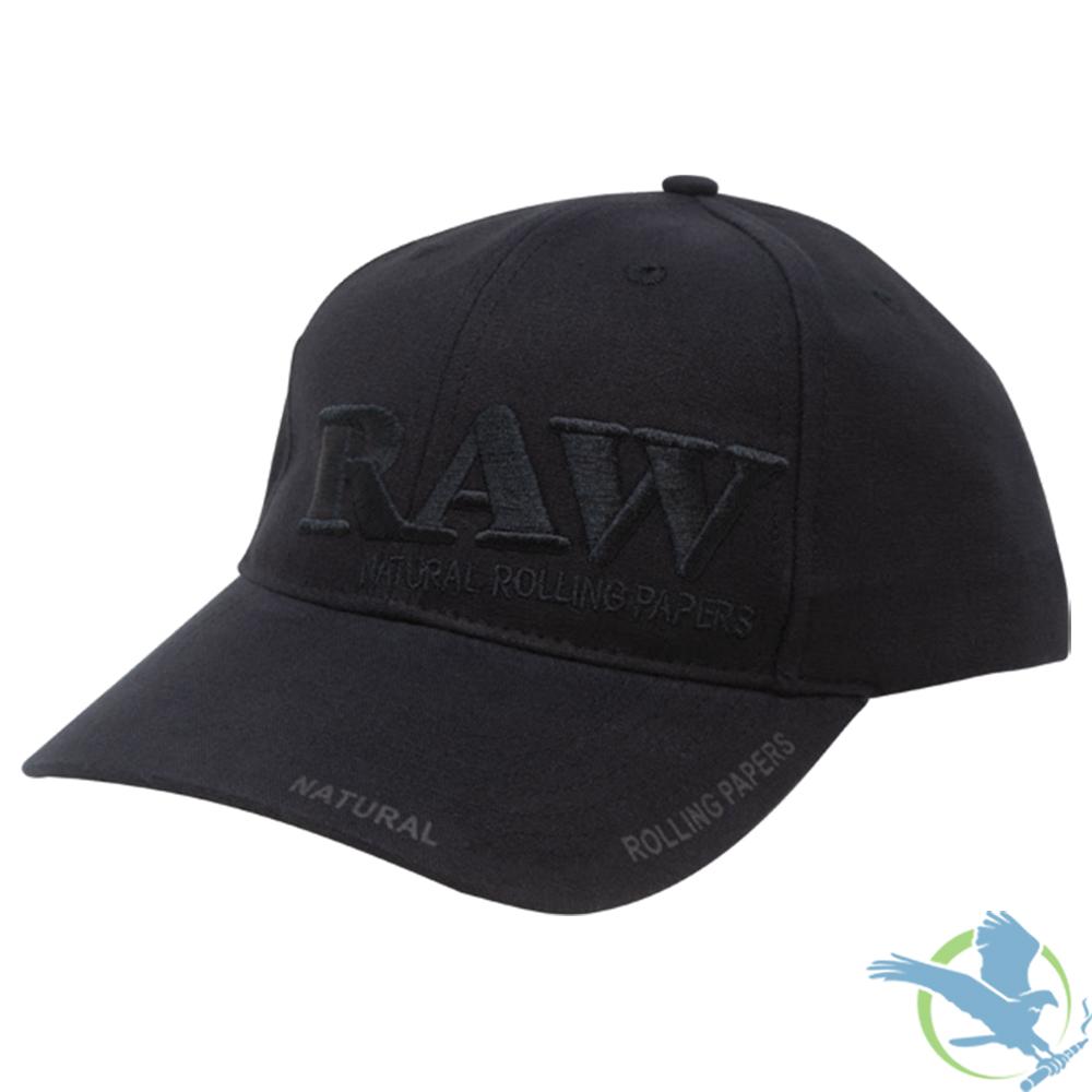 RAW Classic Brim Red On Black Baseball Cap - Image 4