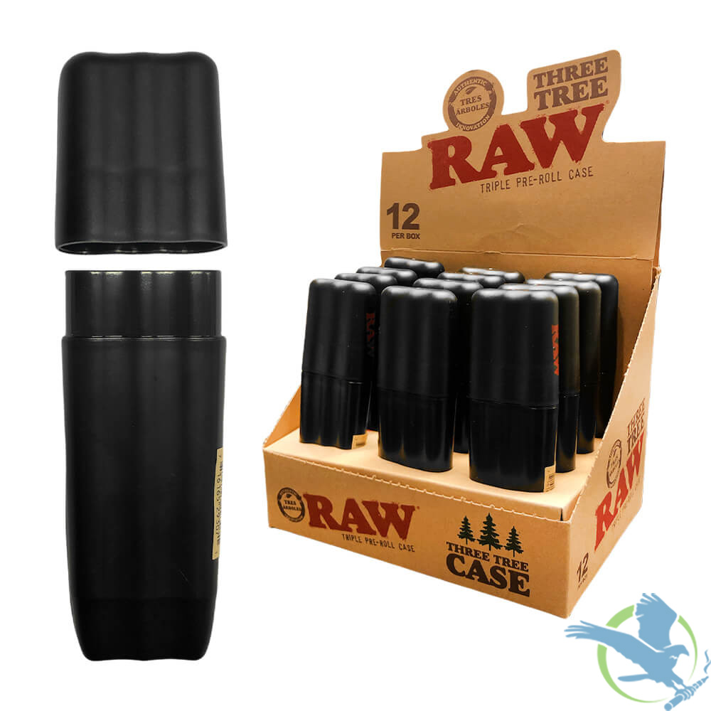 RAW Three Tree Triple Pre-Roll Case - Display of 12