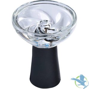 Zebra Smoke Spiral Glass Funnel Hookah Bowl - Assorted Colors