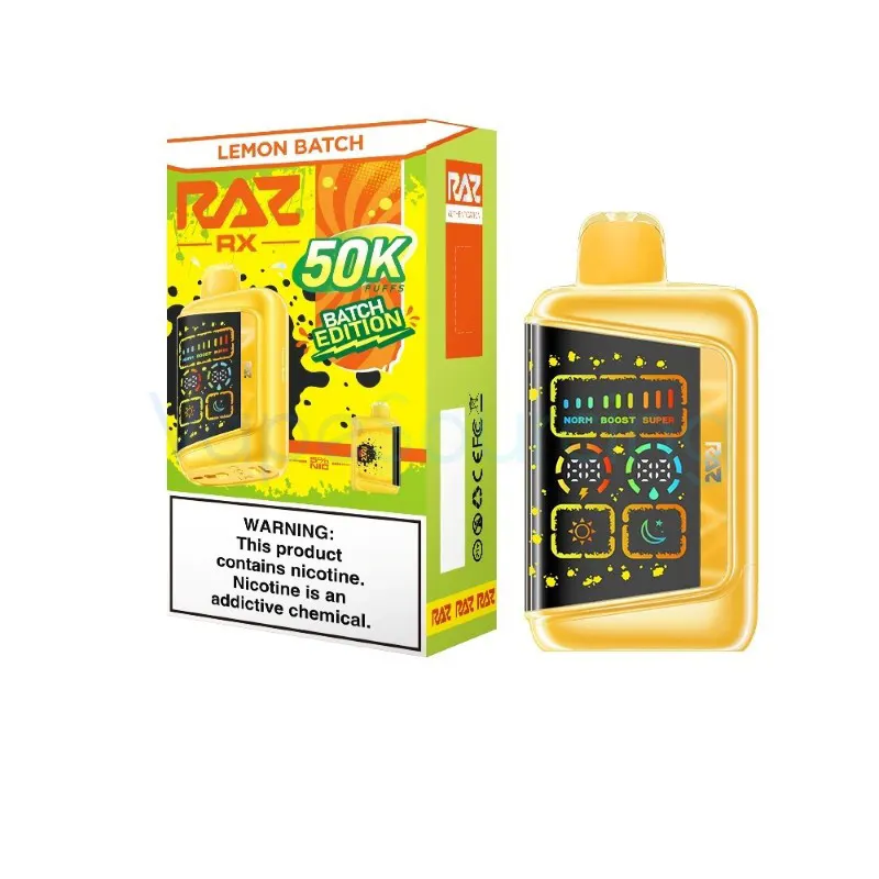 RAZ RX50K Batch Edition Disposable Vape 19ml 5% (50000 Puffs) - lemon-batch-raz-rx50k-batch-edition-1