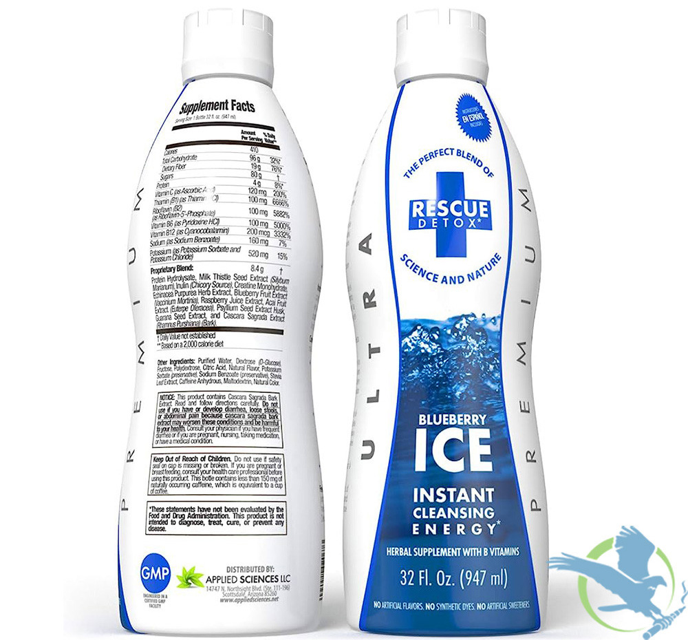 Rescue Detox Ultra Premium Ice Instant Cleansing Energy Supplement Drink 17oz - Image 2