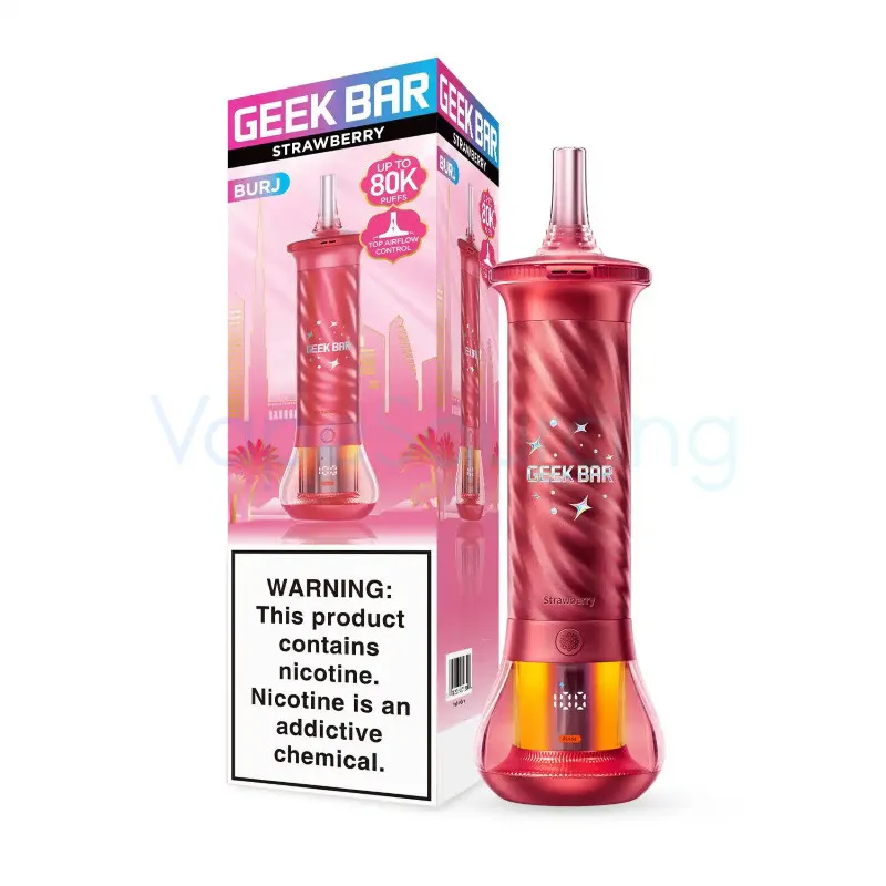 Geek Bar Burj 80K Disposable Vape 0.5% - strawberry-geek-bar-burj-80k