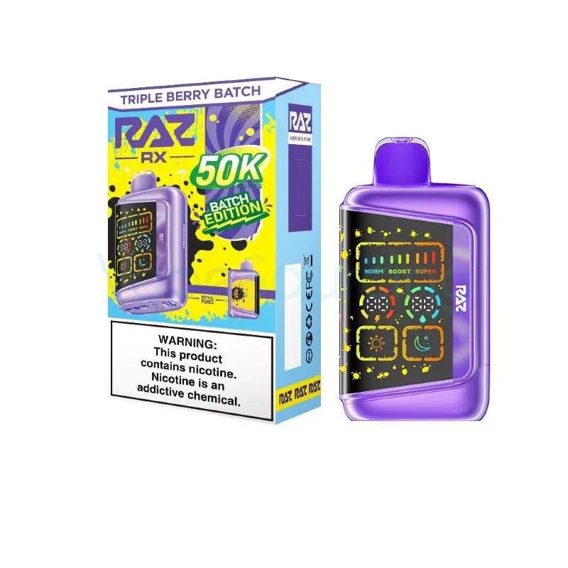 RAZ RX50K Batch Edition Disposable Vape 19ml 5% (50000 Puffs) - triple-berry-batch-raz-rx50k-batch-edition-1