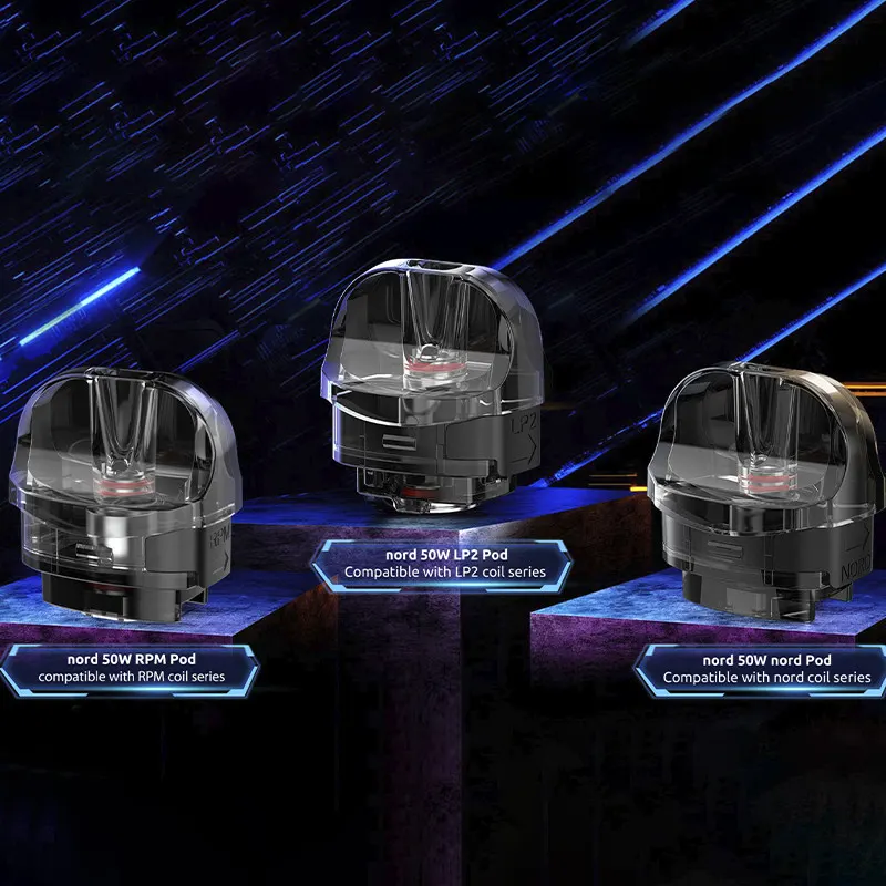 SMOK Nord 50W Replacement Empty Pod Cartridge (3pcs/pack) - Nord_50W_Pod_Cartridge