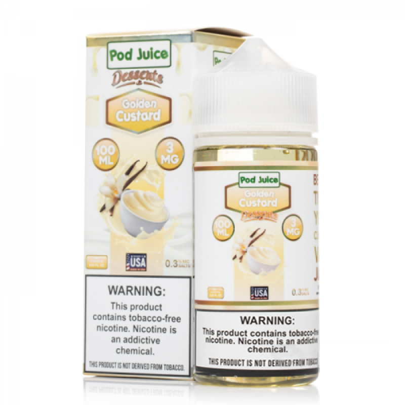 Pod Juice Golden Custard E-juice 100ml - Pod_Juice_Golden_Custard_E-juice_100ml