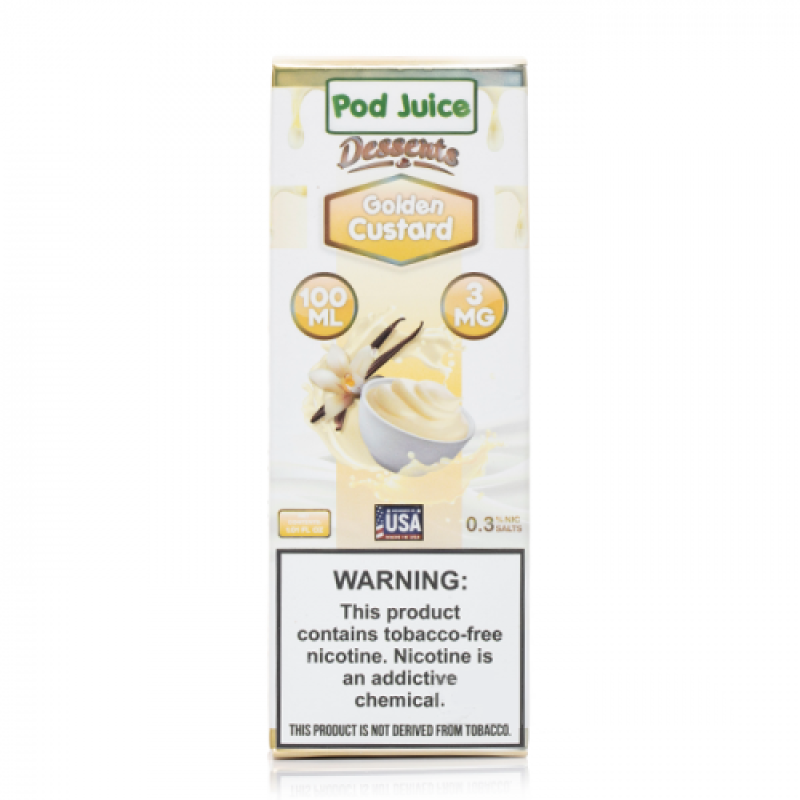 Pod Juice Golden Custard E-juice 100ml - Pod_Juice_Golden_Custard_E-juice_box