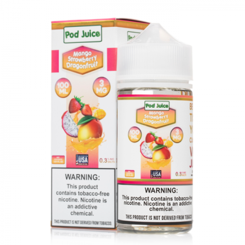 Pod Juice Mango Strawberry Dragonfruit E-juice 100ml - Pod_Juice_Mango_Strawberry_Dragonfruit_E-juice_100ml