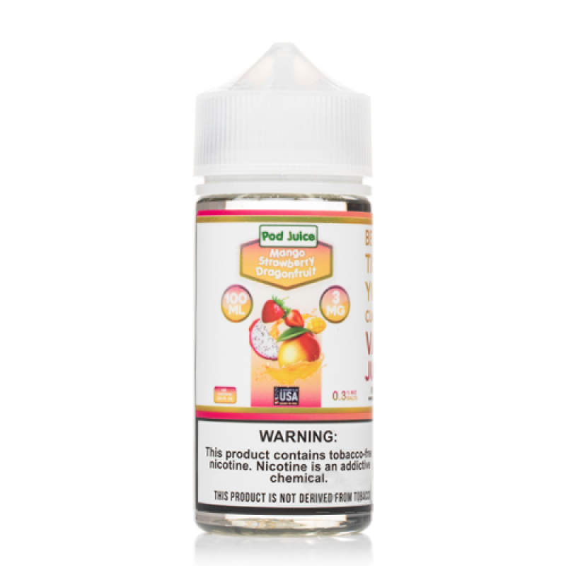 Pod Juice Mango Strawberry Dragonfruit E-juice 100ml - Pod_Juice_Mango_Strawberry_Dragonfruit_E-juice_bottle
