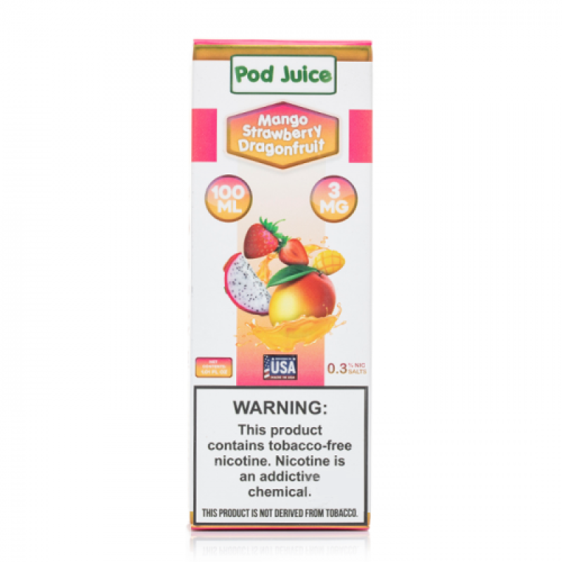 Pod Juice Mango Strawberry Dragonfruit E-juice 100ml - Pod_Juice_Mango_Strawberry_Dragonfruit_E-juice_box