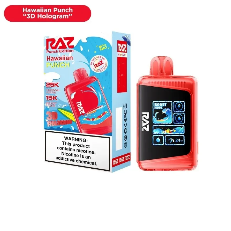 RAZ LTX 25K 3D Hologram Punch Edition Disposable Vape 16ml 5% (25000 Puffs)…