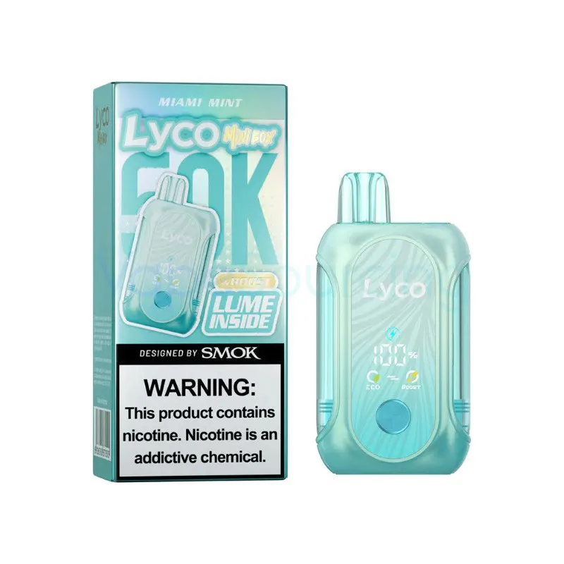 Lyco Mini Box 50K By SMOK Nicotine Edition Disposable Vape 20ml 5% (50000 Puffs) - miami-mint-lyco-mini-box-50k-2