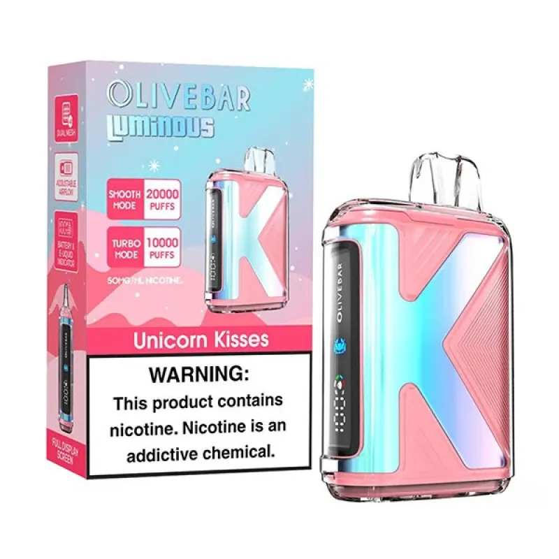Olive Bar Luminous 20K Disposable Vape 5% (20000 Puffs) - olivebar-unicorn-kisses