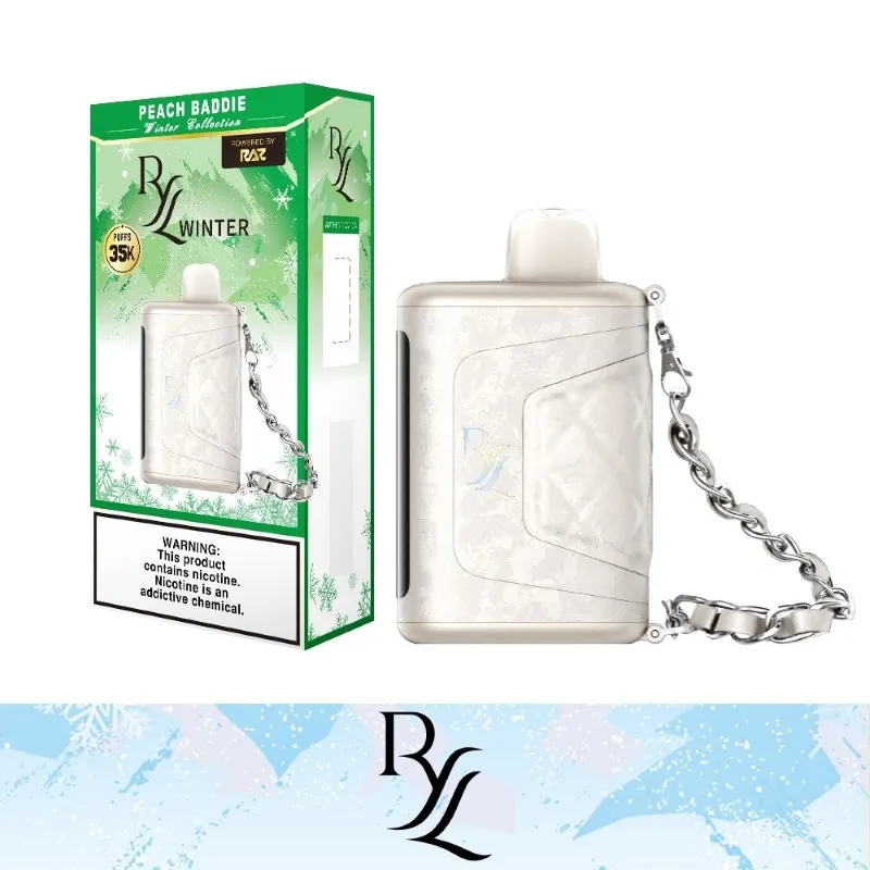 RAZ RYL Winter Collection 35K Disposable Vape 16.5ml 5% (35000 Puffs) - peach-baddie-ryl-winter-edition