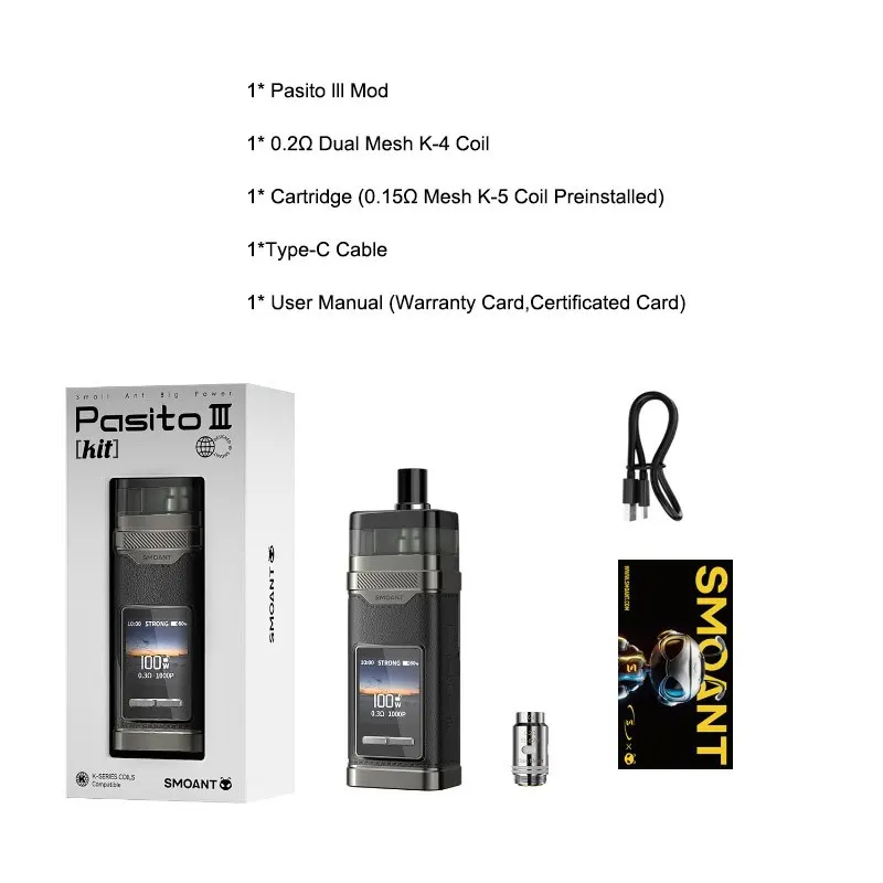 Smoant Pasito 3 Pod Mod Kit 2800mAh 100W - product image 3