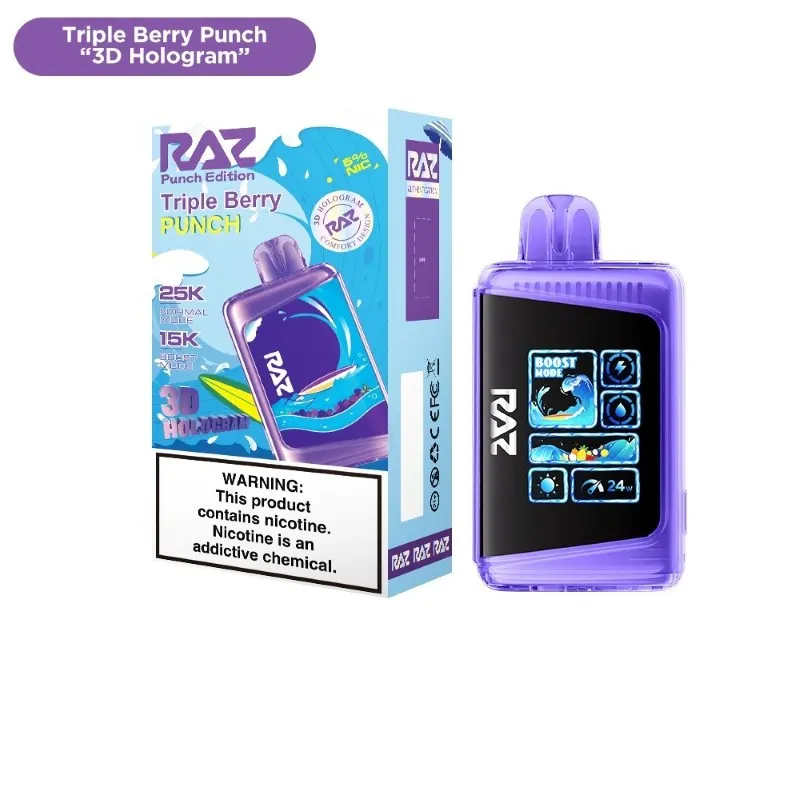 RAZ LTX 25K 3D Hologram Punch Edition Disposable Vape 16ml 5% (25000 Puffs)…